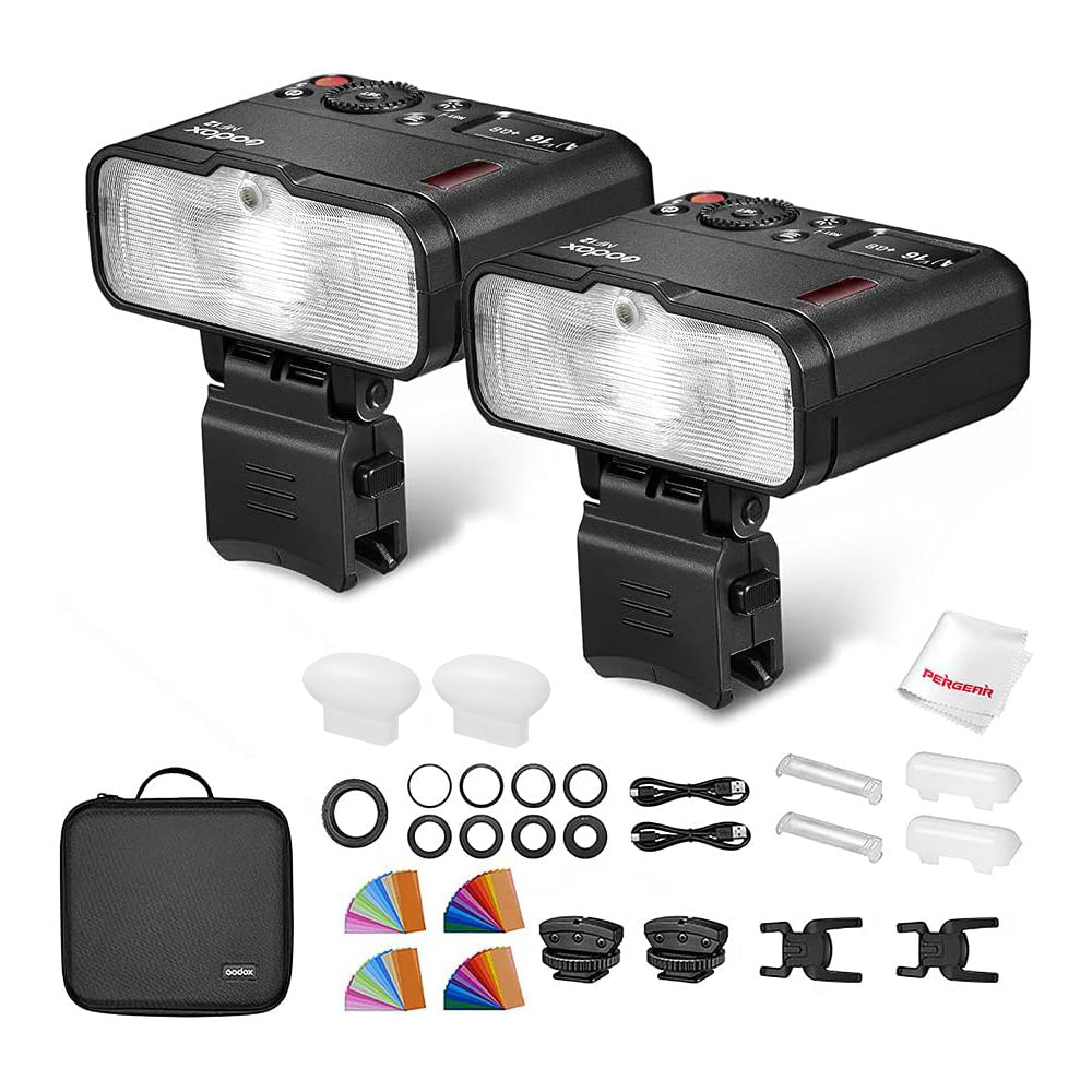 Godox MF12 K2 Makro Flaş Difüzörlü İkili Set + XPRO-S TTL Sony Tetikleyici
