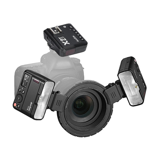 Godox MF12 Makro Flaş İkili Set + X2T-C Canon Tetikleyici