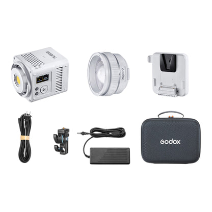 Godox ML150Bi Taşınabilir 150W Bi-Color COB LED Video Işığı (2800K-6500K / V-Mount Plaka ve ML-Z Lensli Kit)