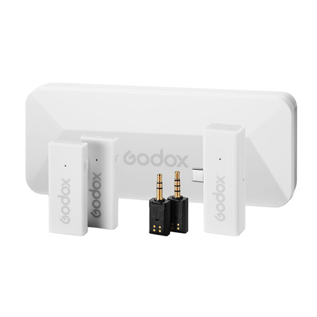Godox Movelink Mini UC Kit 2 Kablosuz Beyaz Yaka Mikrofonu Kit Type-C Android Uyumlu