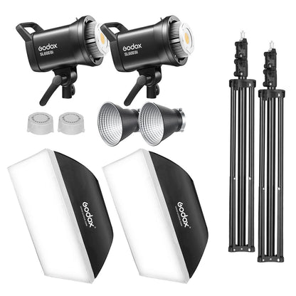 Godox SL60II Bi 60W Bi-Color COB LED-Videoleuchte, 2er-Set