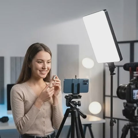 GDX P300TS 80W BiColor LED Panel Video Tekli Işık Seti 200cm Işık Ayaklı Uzaktan Kumandalı