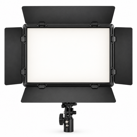 GDX PL700C II 35W 4 Kanat Barndoorlu Bi-Color LED Video Paneli (2700K-6500K, 720 LED, 8 FX Efekt, AC/DC Cift Guclu)