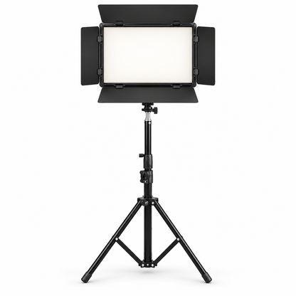 GDX PL700C II 35W 4 Kanat Tekli Barndoorlu Bi-Color LED Video Paneli (2700K-6500K, 720 LED, 8 FX Efekt, AC/DC Cift Guclu)